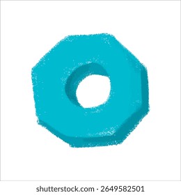 bolt Illustration with crayon style editable for cards, poster decorations, t-shirt prints, stickers, icons and others