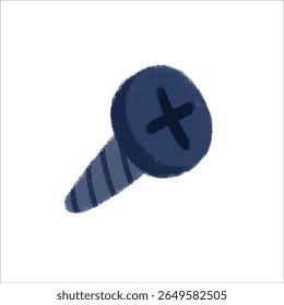 Bolt Illustration with crayon style editable for cards, poster decorations, t-shirt prints, stickers, icons and others