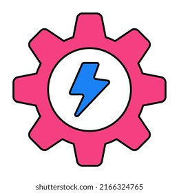 Bolzen im Getriebe, Symbol für Energiemanagement