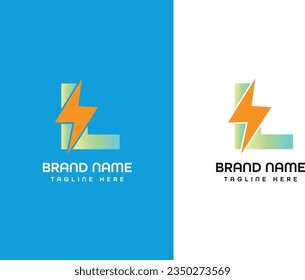 bolt letter business logo design