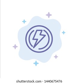 Bolt, Light, Voltage, Industry, Power Blue Icon on Abstract Cloud Background