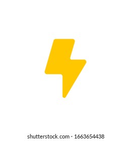 Bolt Lightning Electric Power Energy Symbol. Web Icon Logo Template Design Element.