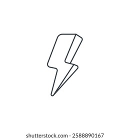 Bolt. Lightning, electric power icon symbol vector illustration isolated on white background