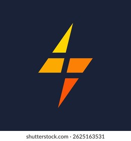 parafuso ícone relâmpago logotipo design