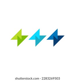 Plantilla vectorial del icono de diseño del logotipo del relámpago