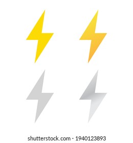 Bolt of lightning vector. Lightning illustration. Electric bolt flash icon