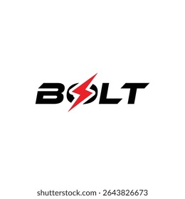 Logotipo de parafuso com símbolo de raio