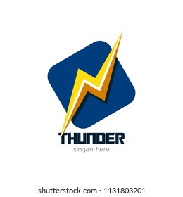 Bolt logo template, Energy emblem, Electricity icon, Power patch, Flash badge, Thunder vector illustration