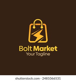 Bolt Market Logo Vektorgrafik Vorlage Design. Organisation Gut für Unternehmen, Start-up, Agentur und