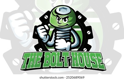 bolt mascot logo vector illustration