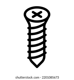 bolt metal assembly line icon vector. bolt metal assembly sign. isolated contour symbol black illustration