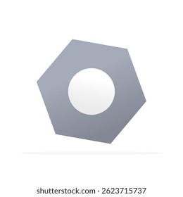Bolt nut icon, colored flat vector. Modern and minimalist design.