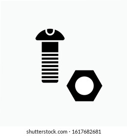 Metal Nut Bolt Icon Design Vector Stock Vector (Royalty Free) 1761715943