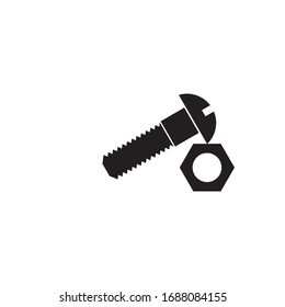 Bolt Nut Icon. Engineering or Construction Element Illustration As A Simple Vector Sign & Trendy Symbol for Design and Websites, Presentation or Mobile Application.