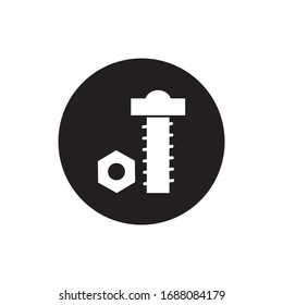 Bolt Nut Icon. Engineering or Construction Element Illustration As A Simple Vector Sign & Trendy Symbol for Design and Websites, Presentation or Mobile Application.