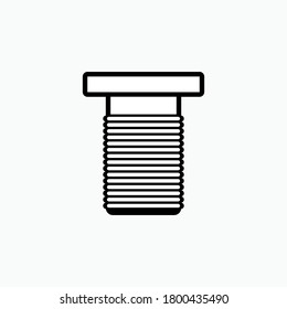 Bolt Nut Icon. Mechanic Equipment Symbol - Vector.