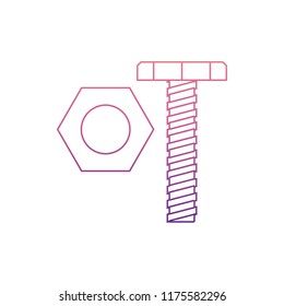 bolt and nut icon in Nolan style. One of Home repair tool collection icon can be used for UI, UX