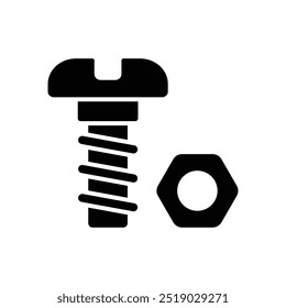 bolt nut icon vector design template simple and clean