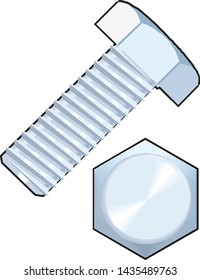 Bolt nut Icon Vector illustration.