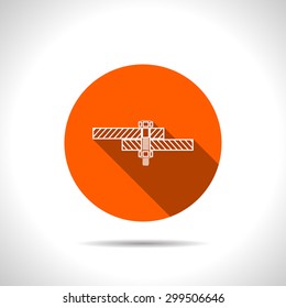Bolt and nut icon, vector illustration