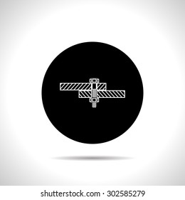 Bolt and nut icon, vector illustration