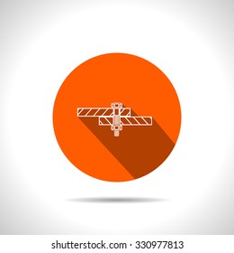 Bolt and nut icon, vector illustration