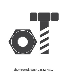 bolt and nut logo stock vektor template