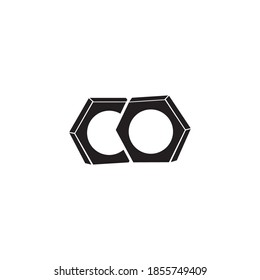 Bolt , nut and screw vector icon design
