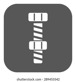 The bolt with nut stranded icon. Screw symbol. Flat Vector illustration. Button