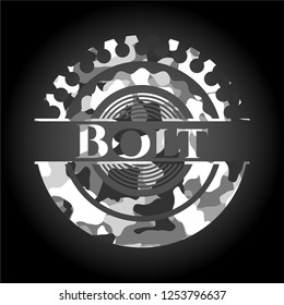 Bolt on grey camouflage texture