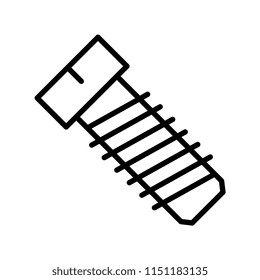 Bolt outline vector icon.