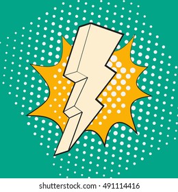 Bolt pop art retro vector illustration