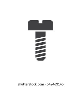 Bolt, screw icon vector, filled flat sign, solid pictogram isolated on white. Symbol, logo illustration