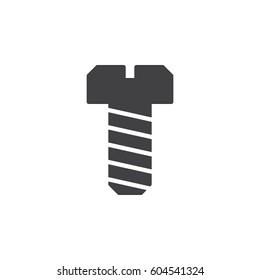 Bolt, screw icon vector, filled flat sign, solid pictogram isolated on white. Symbol, logo illustration. Pixel perfect