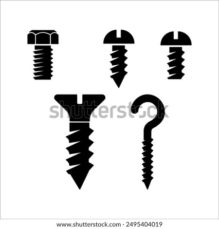 bolt, screw, nut washer seamless pattern Vector illustration.