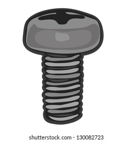 bolt screw vector isolated on white background