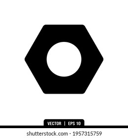 Vector de icono de silueta perno, plantilla de logotipo de ilustración en estilo de moda. Idóneo para muchos fines.