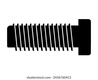 Bolt silhouette vector art white background