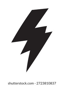 Ilustración de símbolo de símbolo de Vector de silueta de perno. Forma eléctrica mínima del relámpago para la energía, la energía, la tecnología, y el uso moderno del Diseño gráfico.