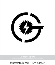 bolt and solar logo template