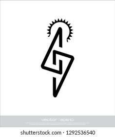 bolt and solar logo template
