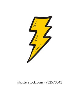 bolt, thunder symbol vector cartoon