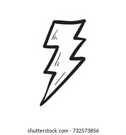 bolt, thunder symbol vector cartoon
