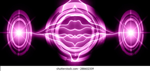 bolt. thunderbolt, thunder. Dark purple Abstract light lamps background for Technology computer graphic website internet business. Vector illustration.Spot Effect. neon, Spotlights.
