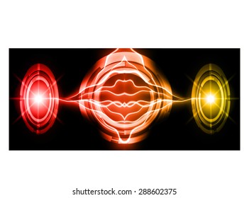 bolt. thunderbolt, thunder. Dark red orange yellow Abstract light lamps background for Technology computer graphic website internet business. Vector illustration.Spot Effect. neon, Spotlights.