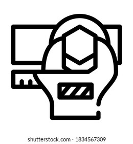 bolt tightening line icon vector. bolt tightening sign. isolated contour symbol black illustration