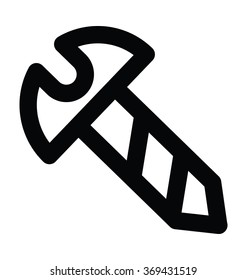 Bolt Tool Bold Line Vector Icon 