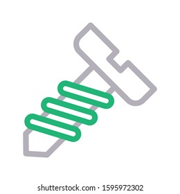 bolt vector color line icon 