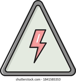 Bolzen-Vektorfarben-Symbol 