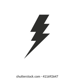 Bolt   vector icon. Illustration isolated on white  background for graphic and web design.